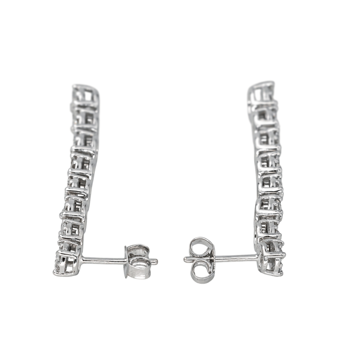 Boucles d'oreilles Pendantes en or blanc et diamant - Castafiore