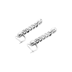 Boucles d'oreilles Pendantes en or blanc et diamants - Castafiore