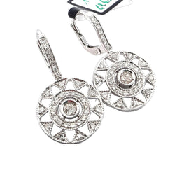 Boucles d'oreilles Pendantes en or blanc et diamants - Castafiore