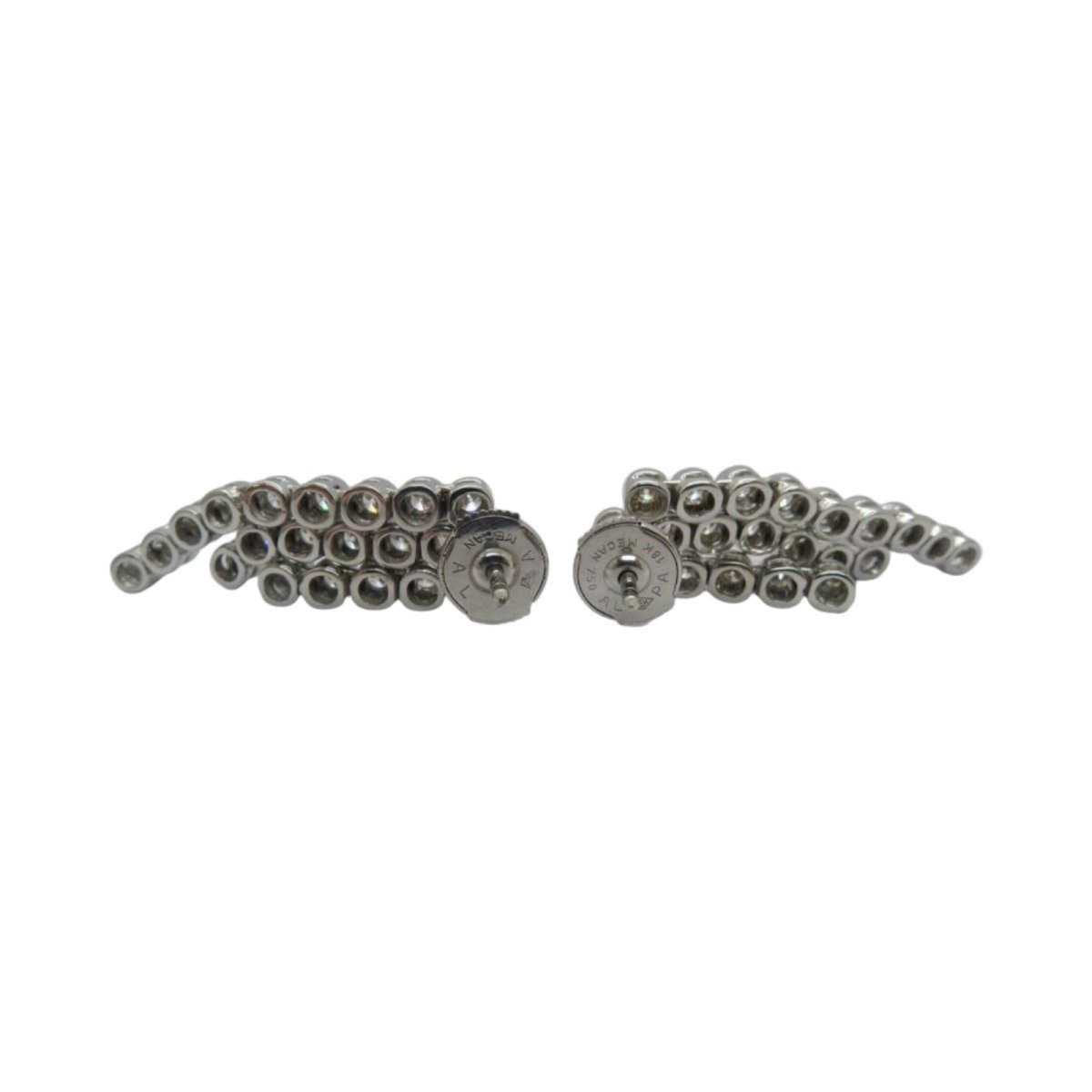 Boucles d'oreilles Pendantes en or blanc et diamants - Castafiore