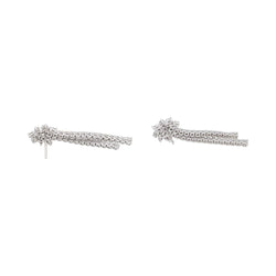 Boucles d'oreilles Pendantes en or blanc et diamants - Castafiore