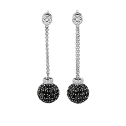Boucles d’oreilles Pendantes en or blanc et diamants - Castafiore