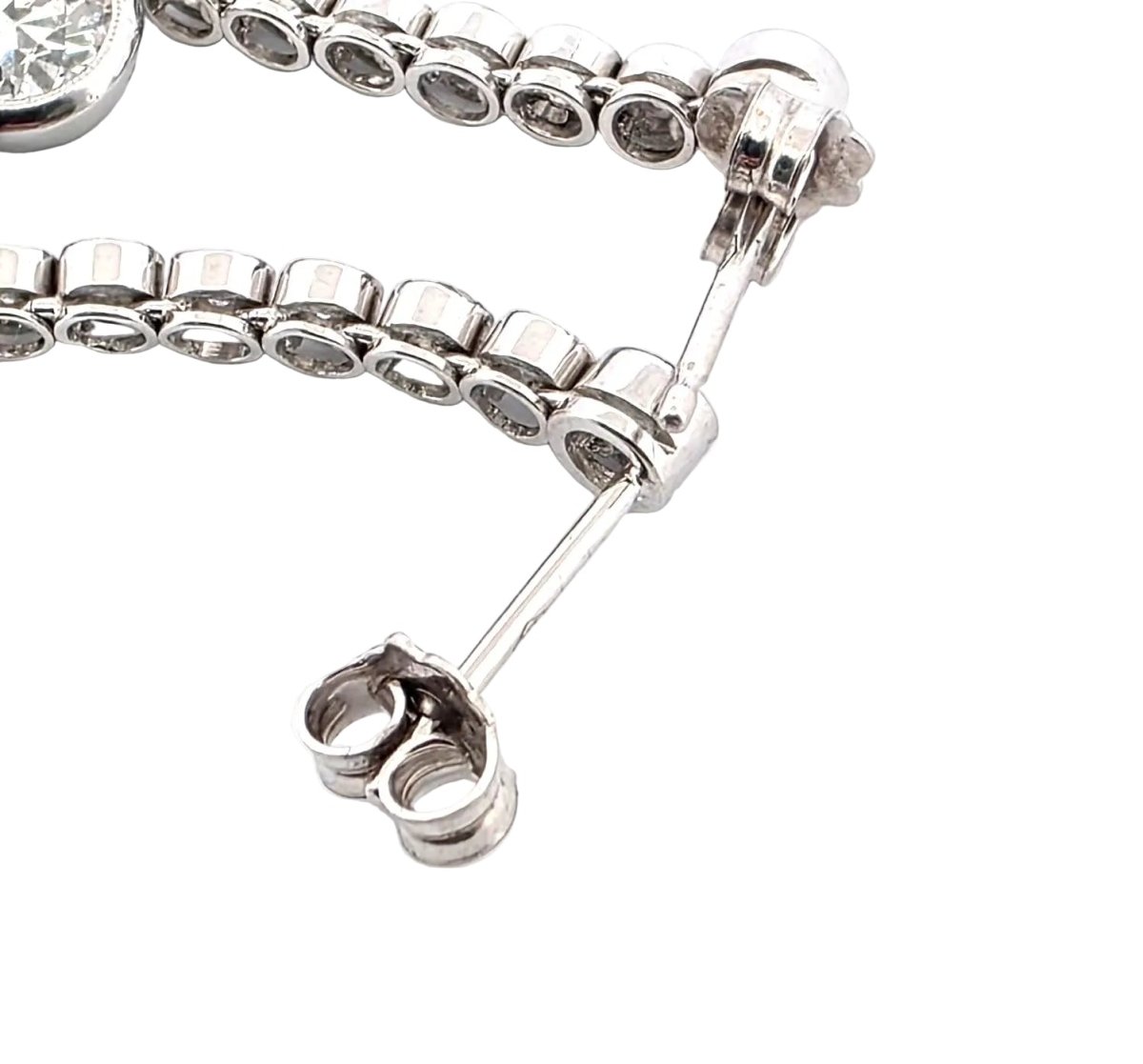 Boucles d'oreilles Pendantes en or blanc et diamants - Castafiore