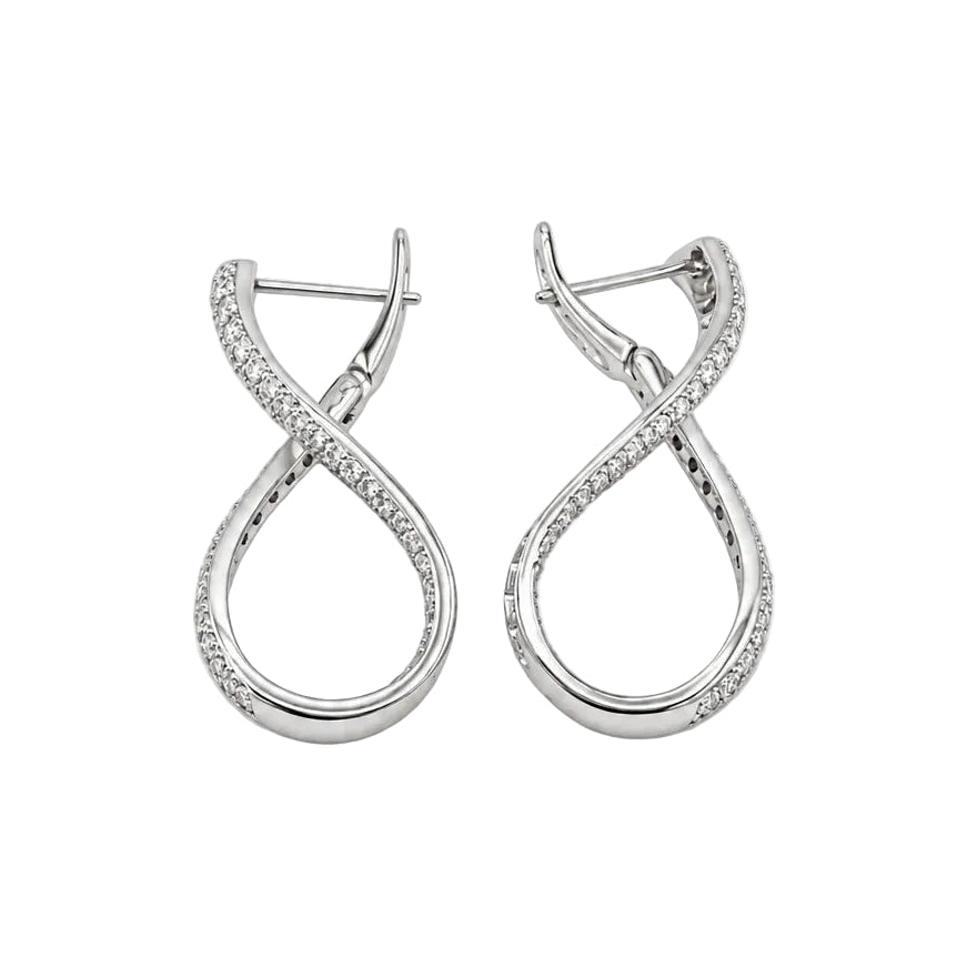 Boucles d’oreilles Pendantes en or blanc et diamants - Castafiore