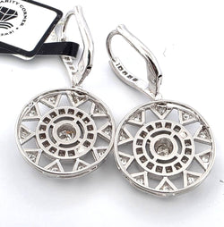 Boucles d'oreilles Pendantes en or blanc et diamants - Castafiore
