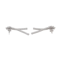 Boucles d'oreilles Pendantes en or blanc et diamants - Castafiore