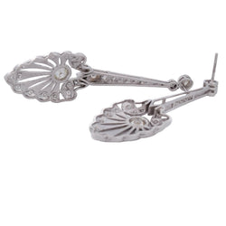 Boucles d'oreilles Pendantes en or blanc et diamants - Castafiore