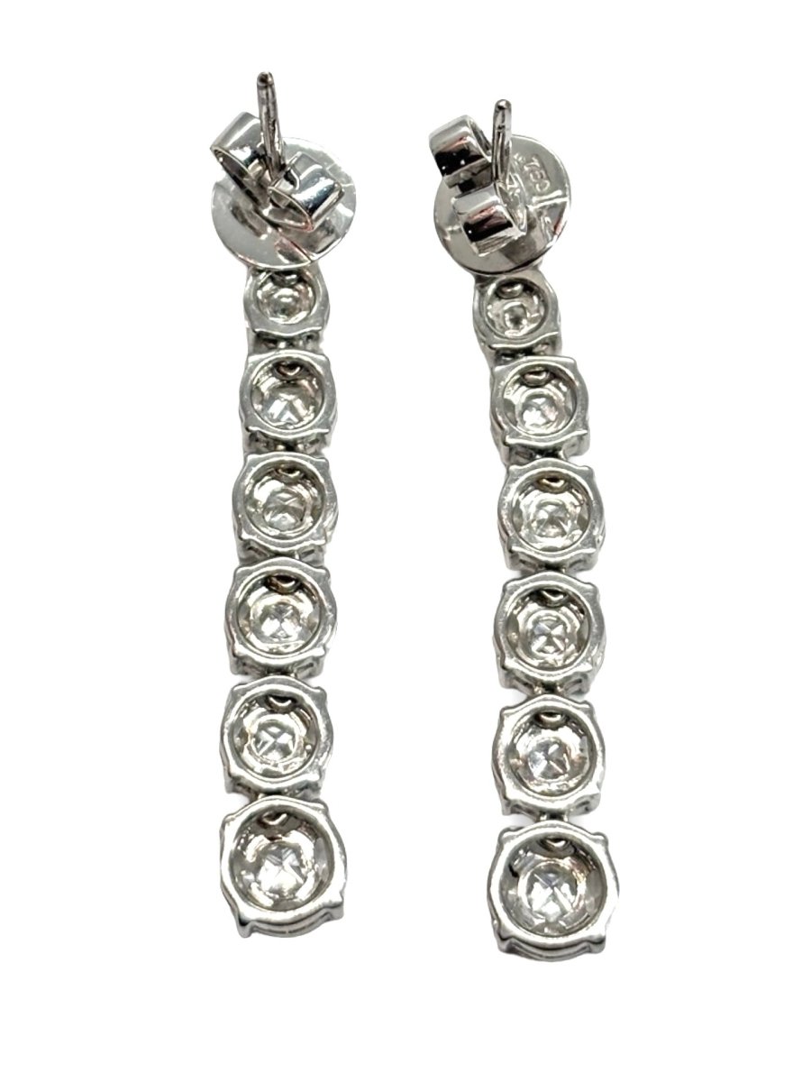 Boucles d'oreilles Pendantes en or blanc et diamants - Castafiore