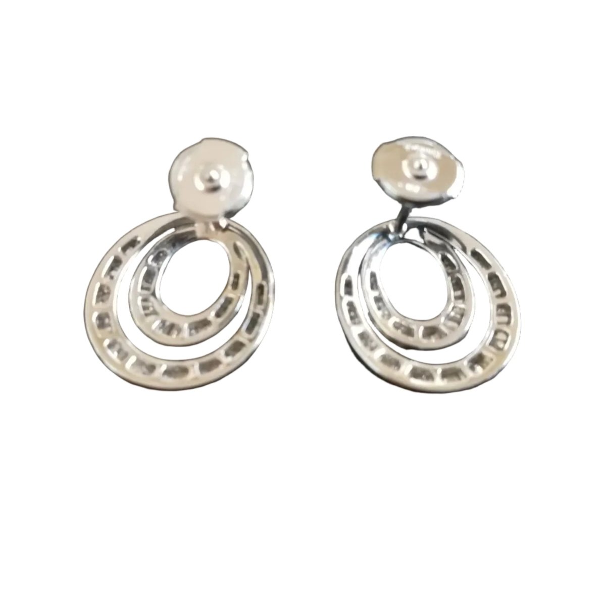 Boucles d'oreilles Pendantes en or blanc et diamants - Castafiore