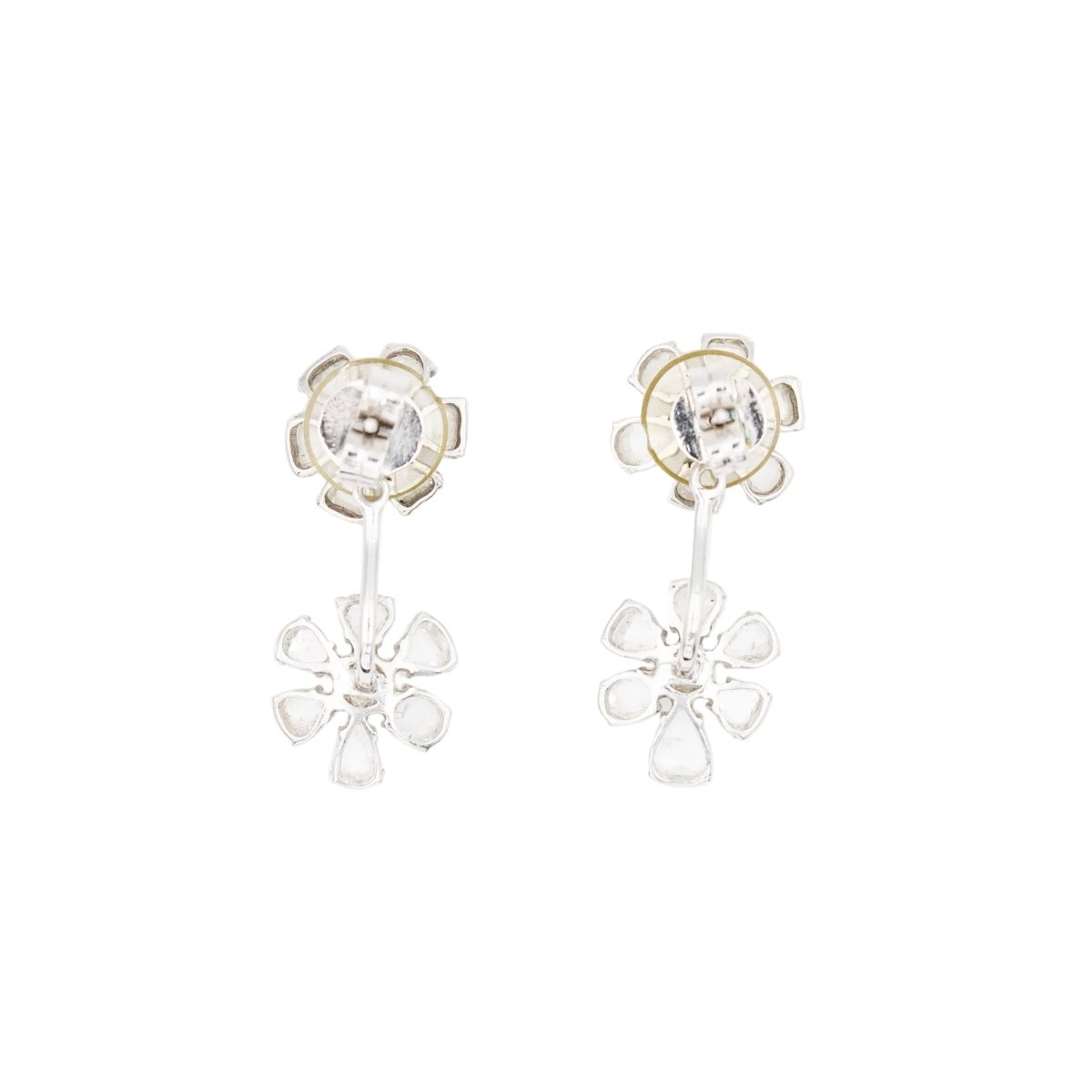 Boucles d'oreilles Pendantes en or blanc et diamants - Castafiore