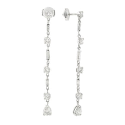 Boucles d’oreilles Pendantes en or blanc et diamants - Castafiore