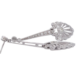 Boucles d'oreilles Pendantes en or blanc et diamants - Castafiore