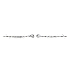 Boucles d'oreilles Pendantes en or blanc et diamants - Castafiore