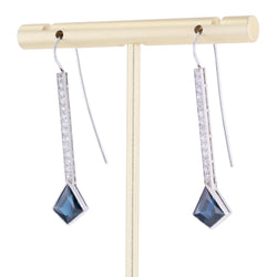 Boucles d'oreilles Pendantes en or blanc, platine, - Castafiore