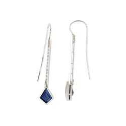 Boucles d'oreilles Pendantes en or blanc, platine, - Castafiore