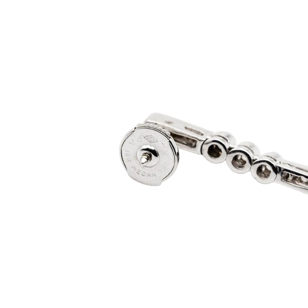 Boucles d'oreilles Pendantes en or blanc, saphirs et diamants - Castafiore