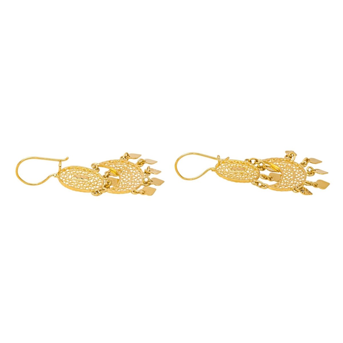 Boucles d'oreilles Pendantes en or jaune - Castafiore