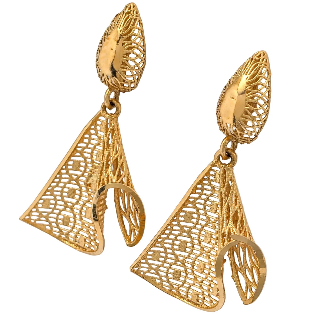 Boucles d’oreilles Pendantes en or jaune - Castafiore