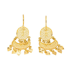 Boucles d'oreilles Pendantes en or jaune - Castafiore