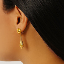 Boucles d'oreilles Pendantes en or jaune - Castafiore