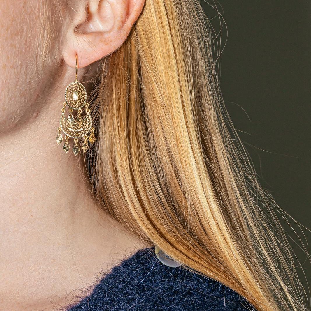 Boucles d'oreilles Pendantes en or jaune - Castafiore