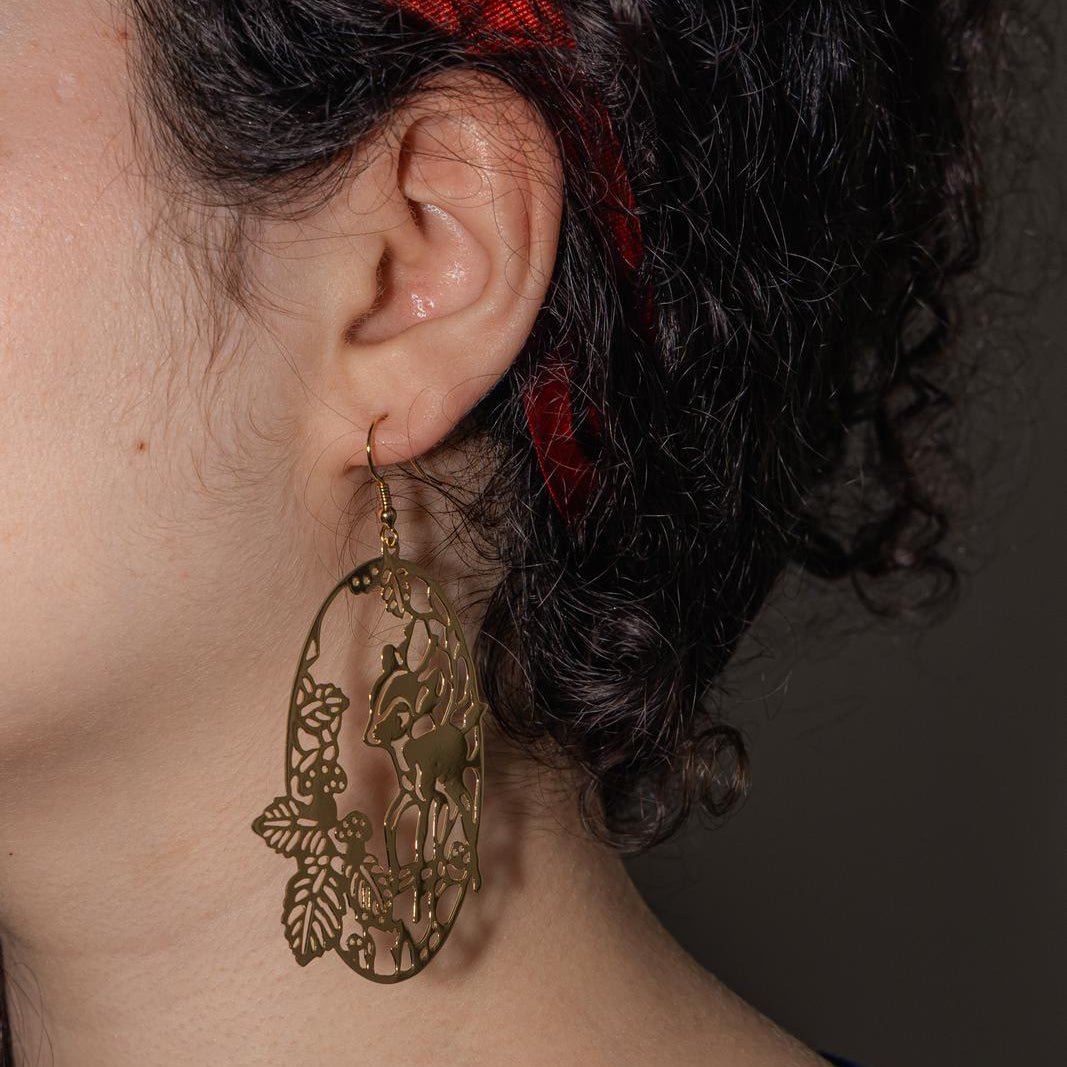 Earrings Pendant Yellow gold