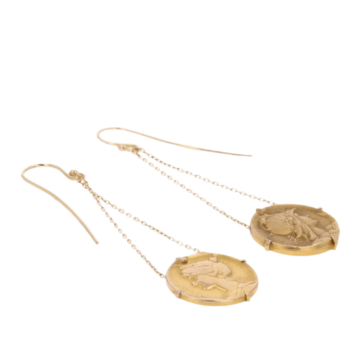 Boucles d'oreilles Pendantes en or jaune - Castafiore