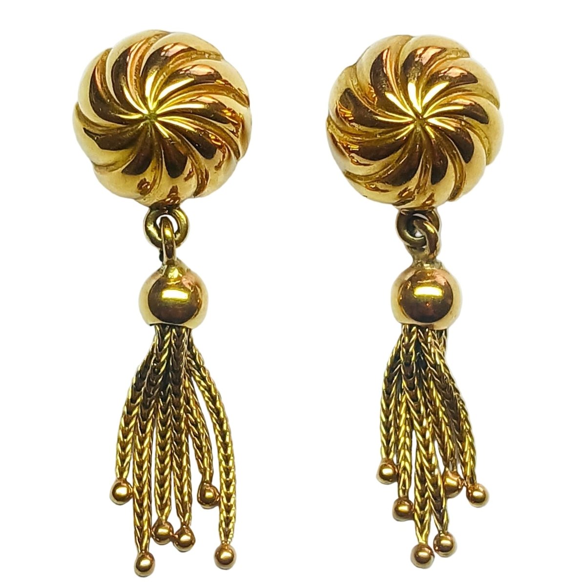 Boucles d'oreilles Pendantes en or jaune - Castafiore