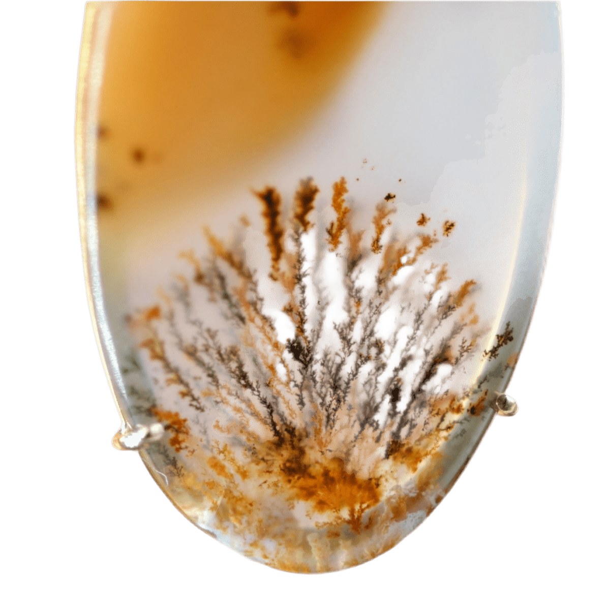 Boucles d'oreilles Pendantes en or jaune, agates et hématite - Castafiore