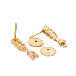 Boucles d'oreilles Pendantes en or jaune et diamants - Castafiore