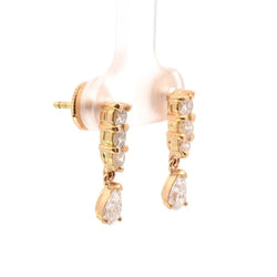 Boucles d'oreilles Pendantes en or jaune et diamants - Castafiore