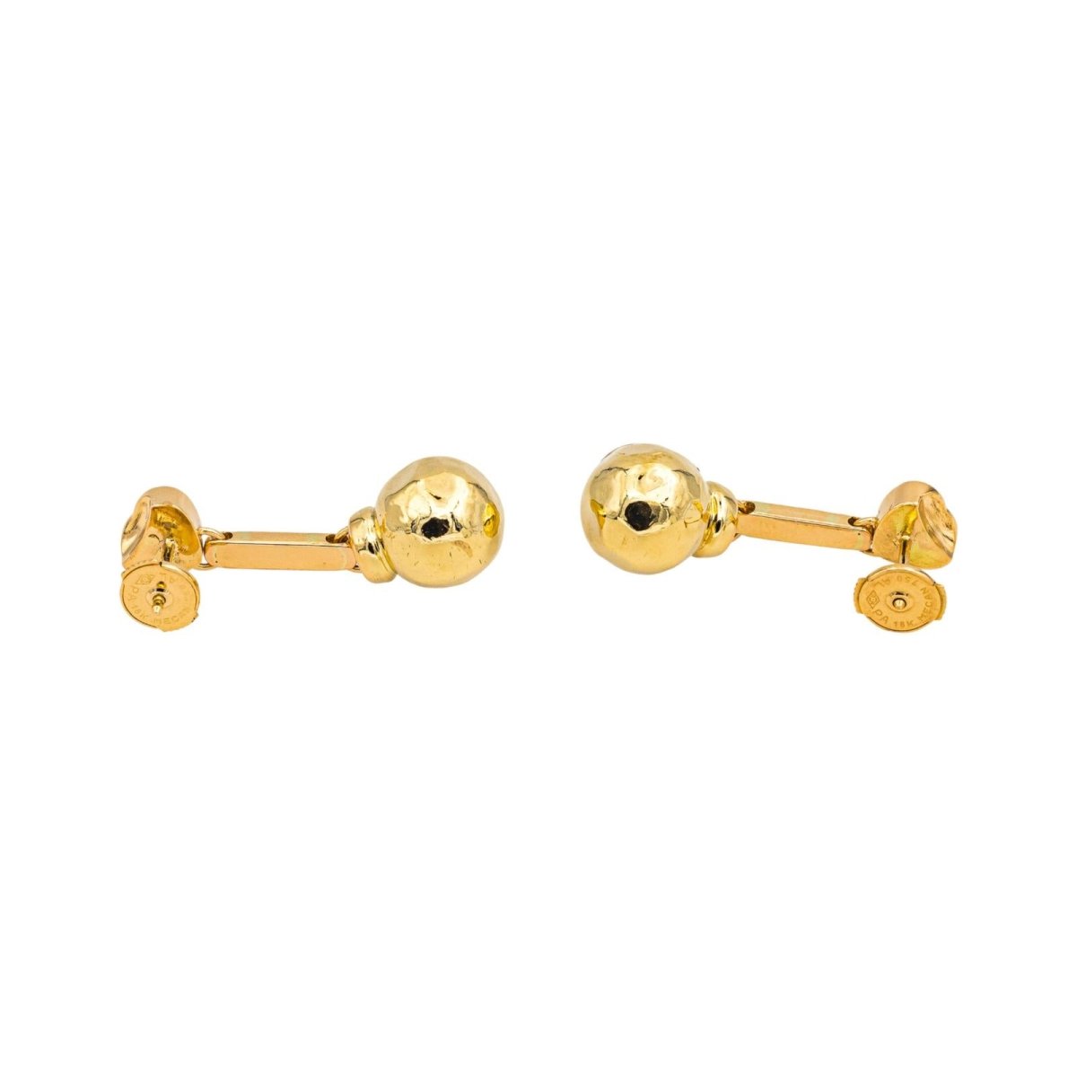 Boucles d'oreilles Pendantes en or jaune et diamants - Castafiore