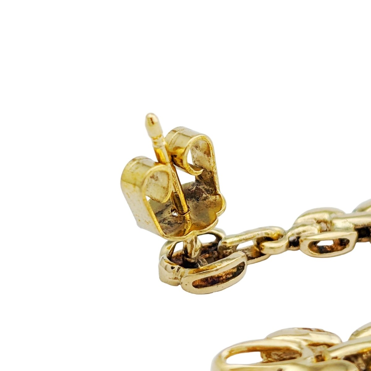 Boucles d'oreilles Pendantes en or jaune et diamants - Castafiore