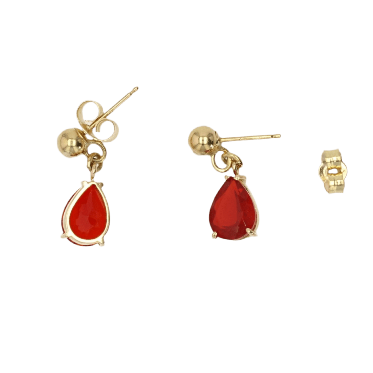 Boucles d'oreilles Pendantes en or jaune et opales - Castafiore