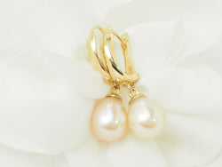 Boucles d’oreilles Pendantes en or jaune et perles - Castafiore