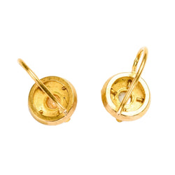 Boucles d'oreilles Pendantes en or jaune et perles - Castafiore