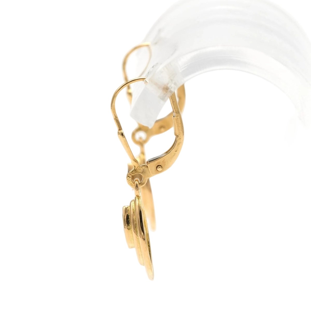 Boucles d'oreilles Pendantes en or jaune et saphirs - Castafiore