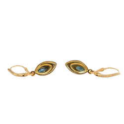 Boucles d'oreilles Pendantes en or jaune et saphirs - Castafiore