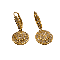 Boucles d'oreilles Pendantes en or jaune et saphirs - Castafiore