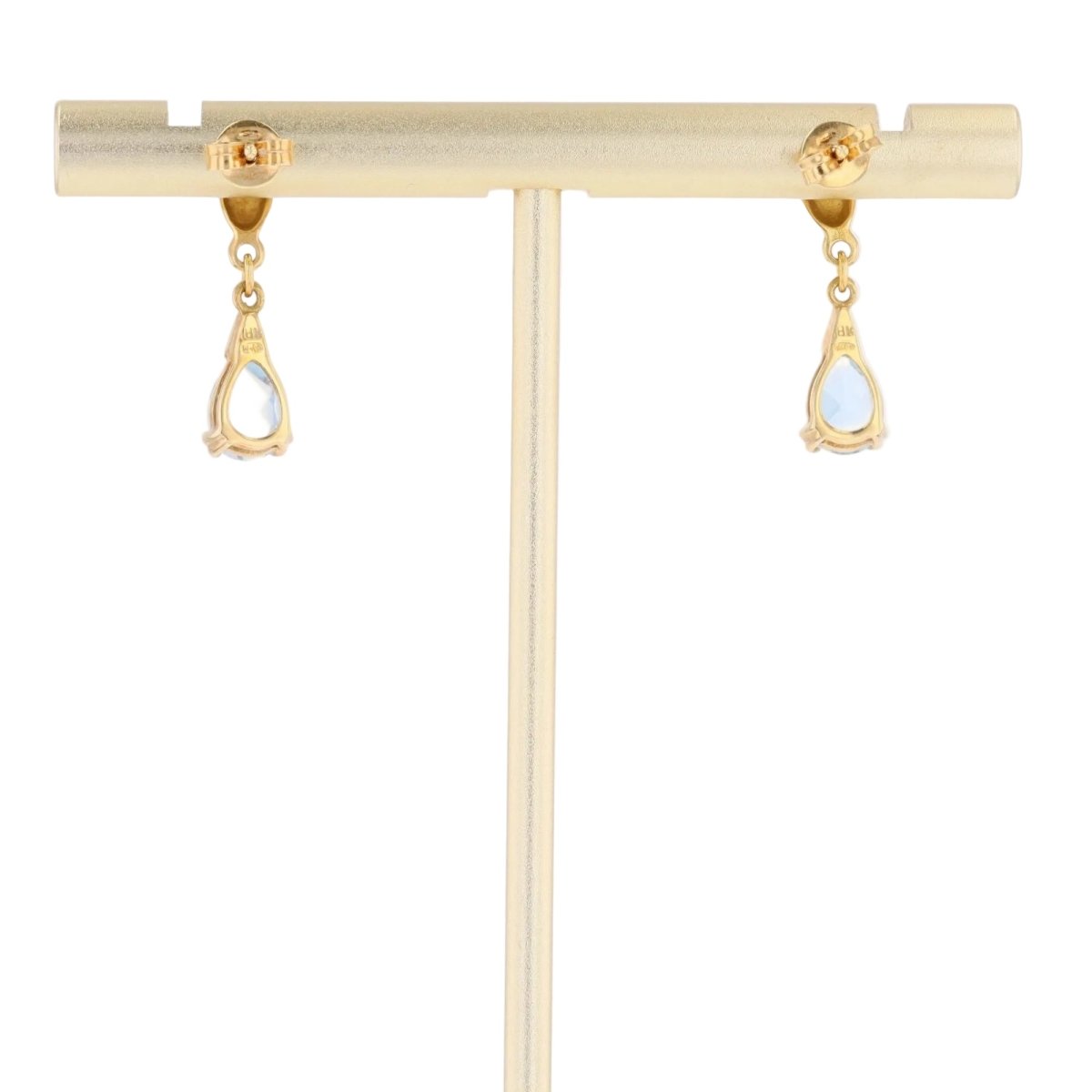 Topaz earrings diamonds yellow gold