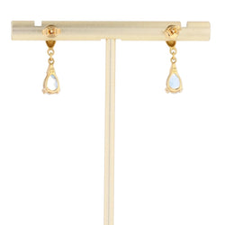 Topaz earrings diamonds yellow gold