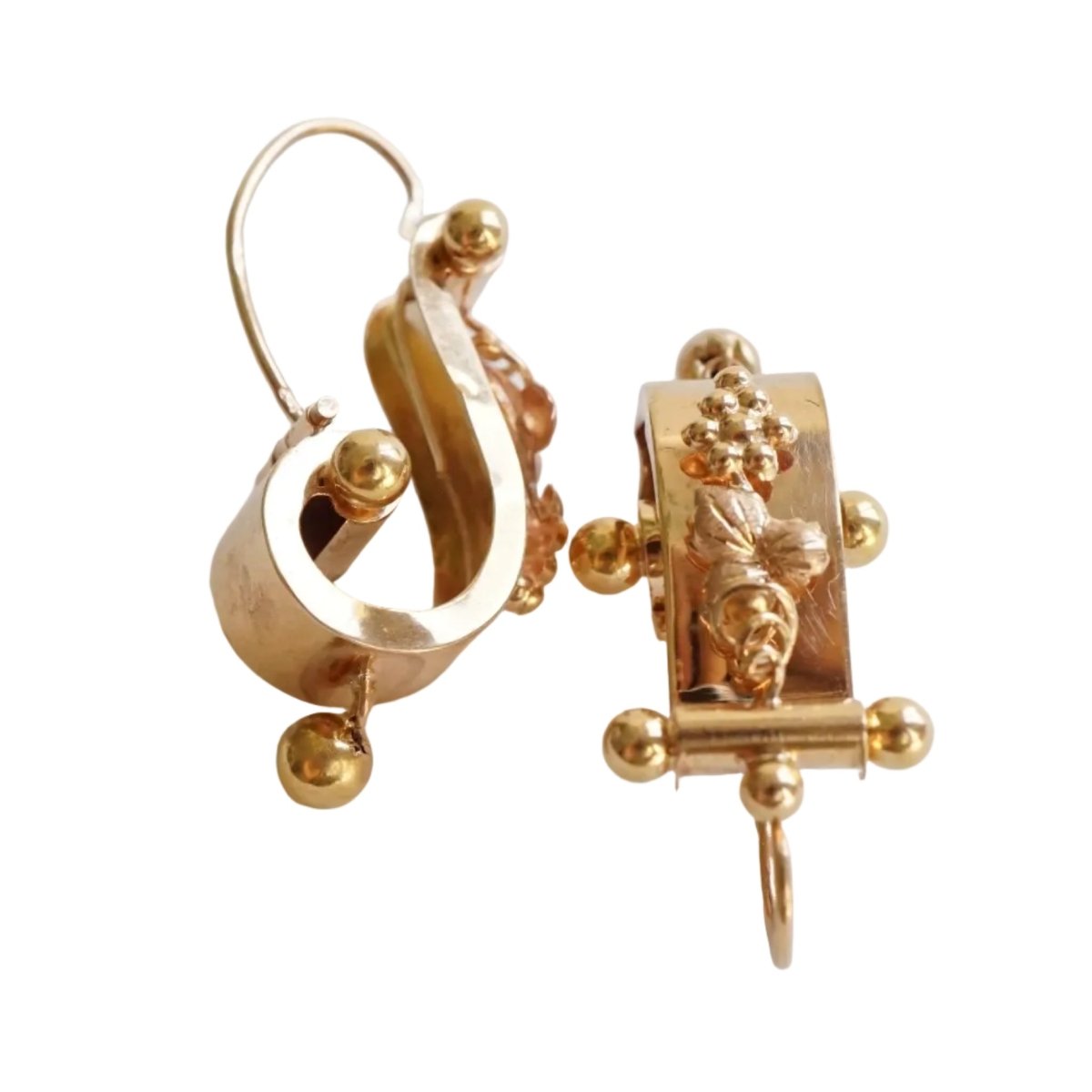 Boucles d'oreilles Pendantes en or rose - Castafiore