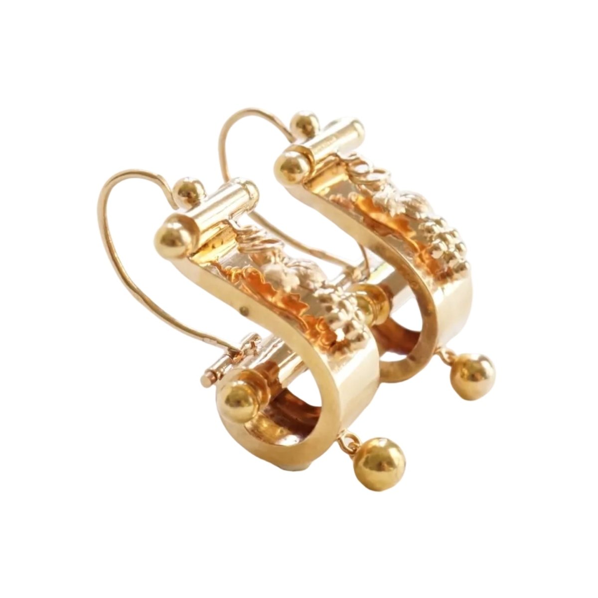 Boucles d'oreilles Pendantes en or rose - Castafiore