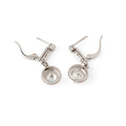 Boucles d'oreilles Pendantes en platine et diamants - Castafiore