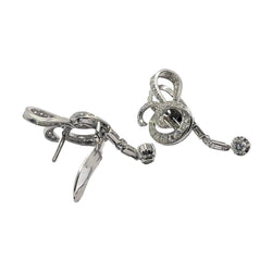 Boucles d'oreilles Pendantes en platine et diamants - Castafiore