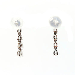 Boucles d'oreilles Pendantes Essentia" en or blanc - Castafiore