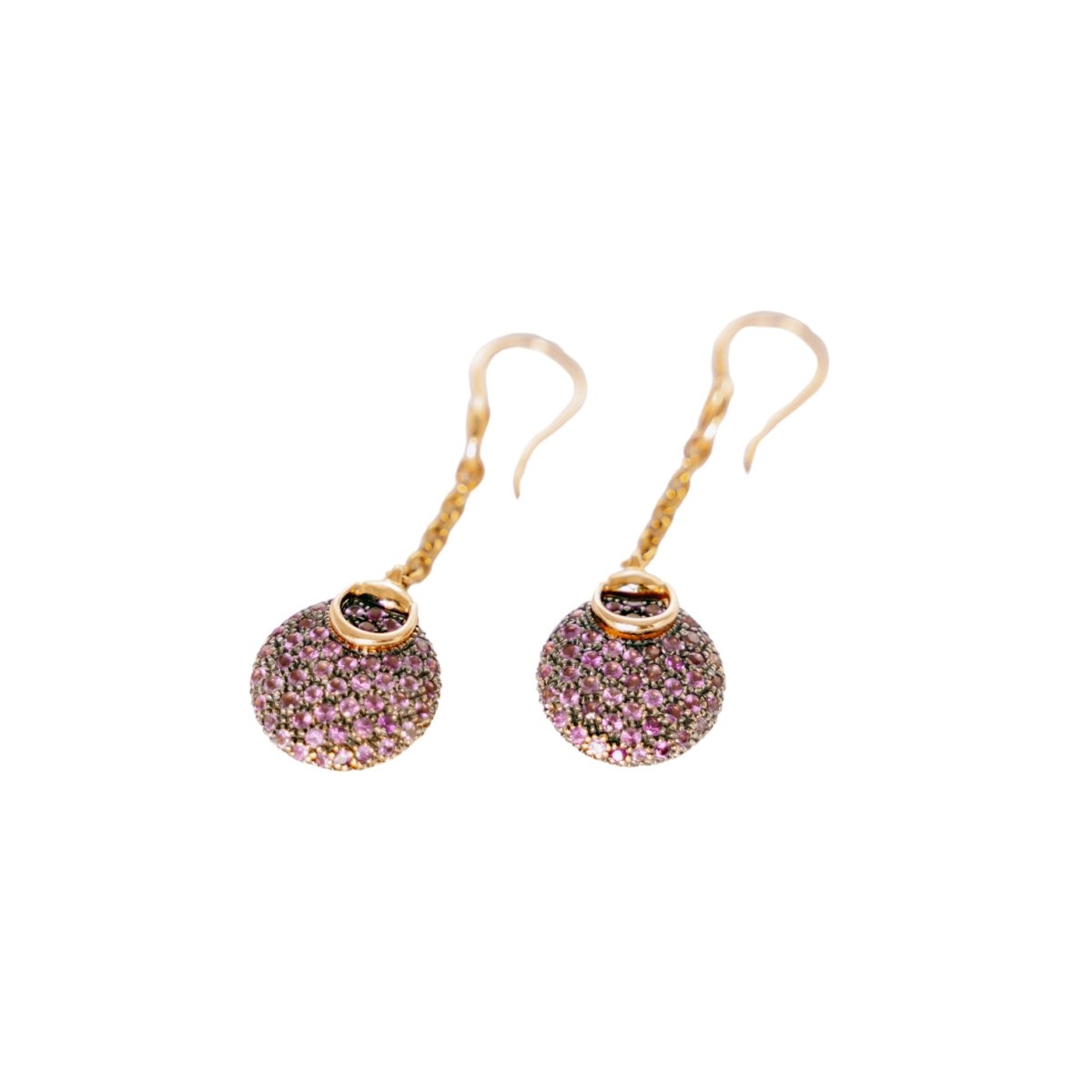 Boucles d'oreilles Pendantes GUCCI en or jaune et améthystes - Castafiore