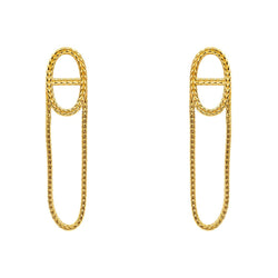 Hermès Earrings Pendant anchor chain Yellow gold