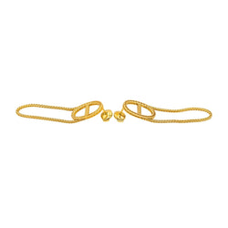 Hermès Earrings Pendant anchor chain Yellow gold