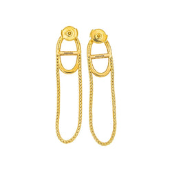 Hermès Earrings Pendant anchor chain Yellow gold